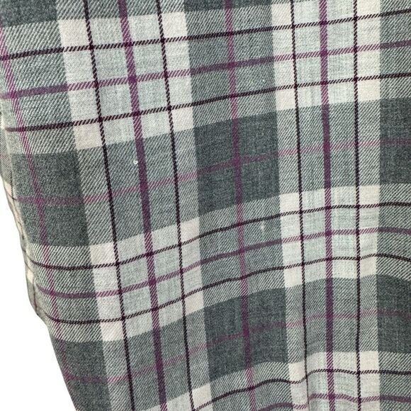 LL Bean Small Button Flannel Fleece Lined Plaid Long Sleeve Womens - Picture 10 of 16